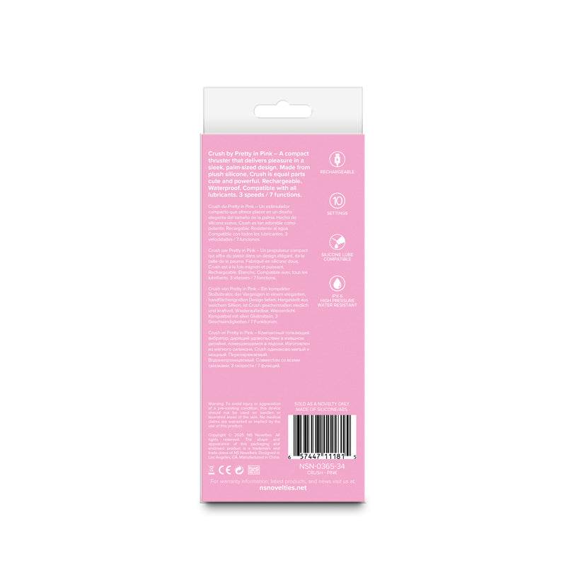 Pretty in Pink Crush - Pink - Pink 14.3 cm USB Rechargeable Vibrator - NSN-0365-34