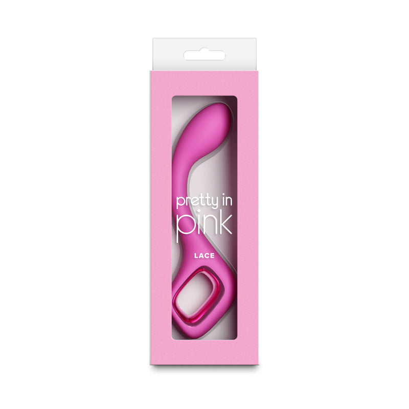 Pretty in Pink Lace - Pink - Pink 18.7 cm USB Rechargeable Vibrator - NSN-0365-74