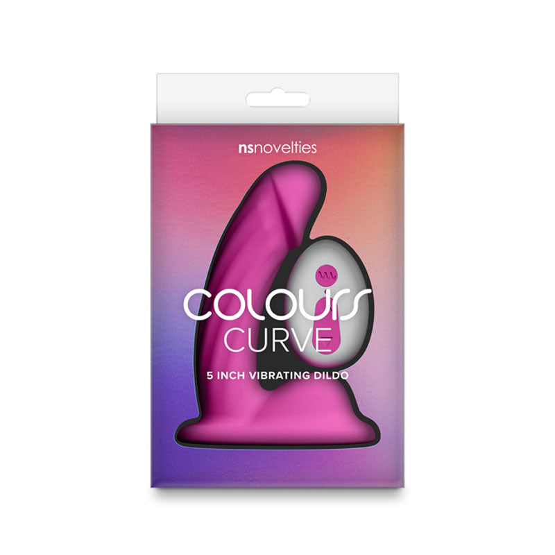 Colours Curve - Vibrating 5 Dildo - Pink - Pink 12.6 cm USB Rechargeable Vibrating Dildo with Wireless Remote-NSN-0402-44