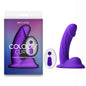 Colours Curve - Vibrating 5 Dildo - Purple - Purple 12.6 cm USB Rechargeable Vibrating Dildo with Wireless Remote-NSN-0402-45