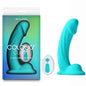 Colours Curve - Vibrating 6 Dildo - Teal - Teal 16.4 cm USB Rechargeable Vibrating Dildo with Wireless Remote-NSN-0402-57