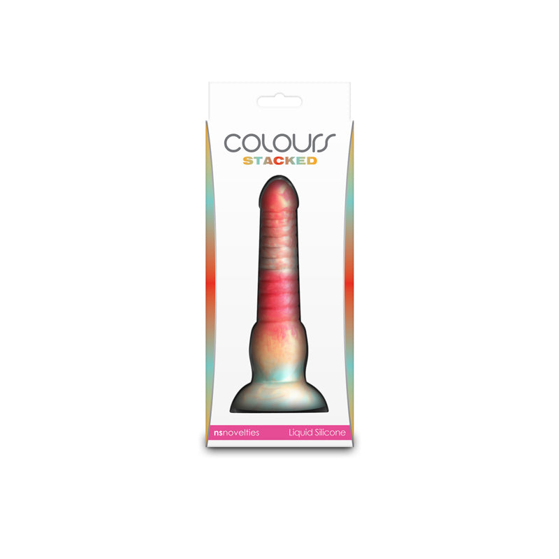 Colours Stacked - 6 Dildo - Red/Gold - Red/Gold 16 cm Fantasy Dildo-NSN-0412-01