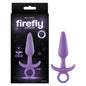Firefly Prince - Glow-in-Dark Purple 10.9 cm Small Butt Plug with Ring Bull-NSN-0476-15