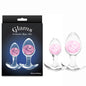 Glams Cosmic 2pc Kit - Pink - Clear/Pink Butt Plugs - Set of 2 Sizes-NSN-0515-04