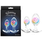 Glams Cosmic 2pc Kit - Rainbow - Clear/Rainbow Butt Plugs - Set of 2 Sizes-NSN-0515-09