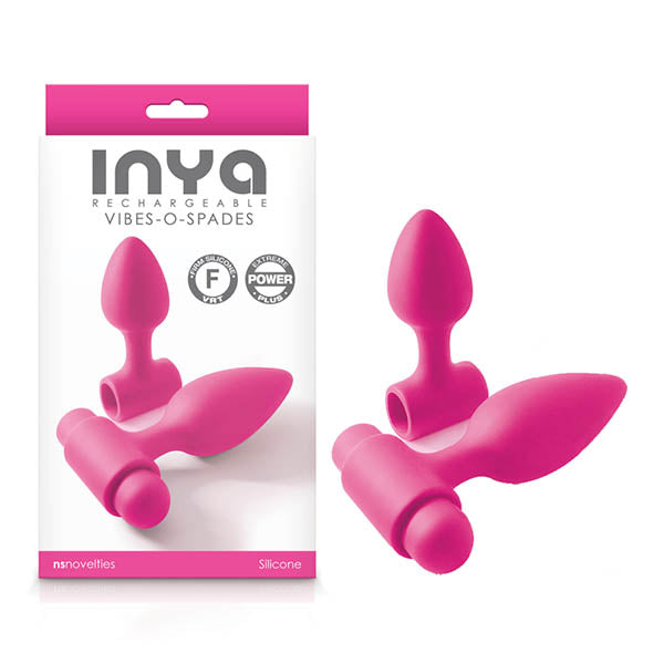 INYA Vibes-O-Spades - Pink Vibrating Butt Plugs - Set of 2-NSN-0551-04