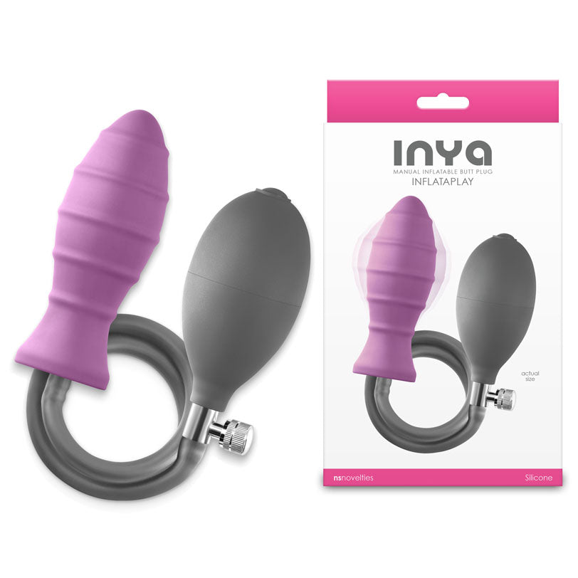 INYA InflataPlay - Pink - Pink 10.5 cm Inflatable Butt Plug-NSN-0561-24