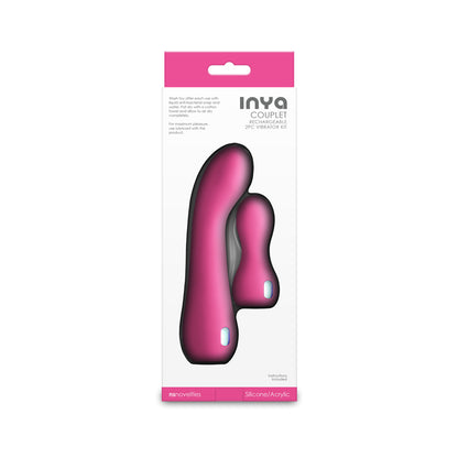 INYA Couplet - Pink - Pink USB Rechargeable Vibrators - Set of 2 Sizes-NSN-0561-34