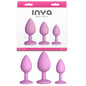 INYA Triple Ace Kit - Blush - Pink Butt Plugs - Set of 3 Sizes-NSN-0562-04