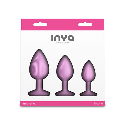 INYA Triple Ace Kit - Blush - Pink Butt Plugs - Set of 3 Sizes-NSN-0562-04