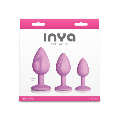 INYA Triple Ace Kit - Blush - Pink Butt Plugs - Set of 3 Sizes-NSN-0562-04