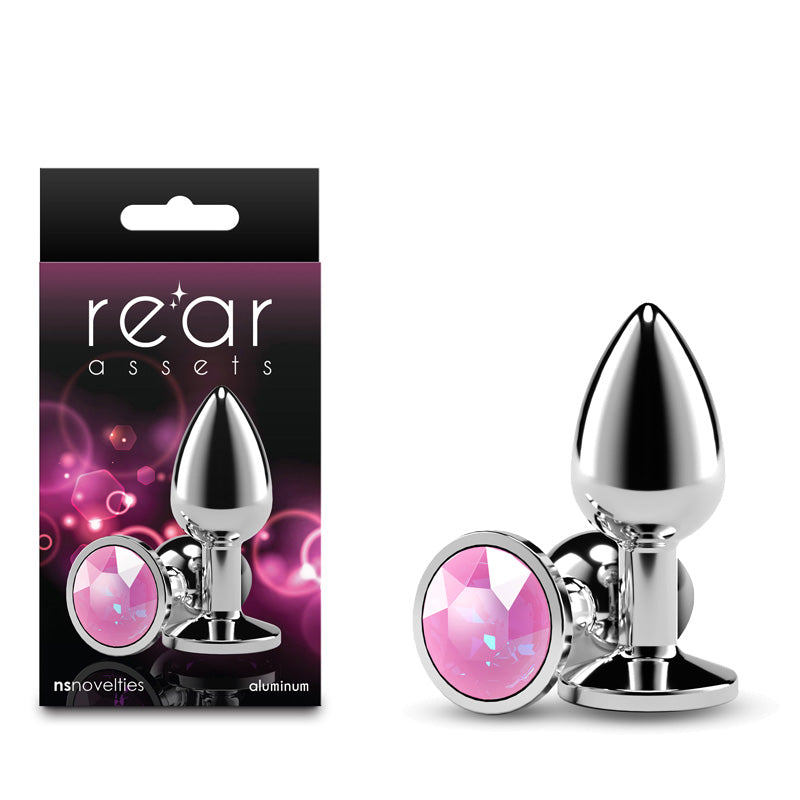 Rear Assets Silver - Small - Pink Gem - - NSN-0970-04