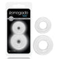 Renegade - Double Stack - Clear Cock Rings - Set of 2-NSN-1111-71