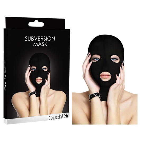 Ouch Subversion Mask - Black Hood Mask-OU034BLK