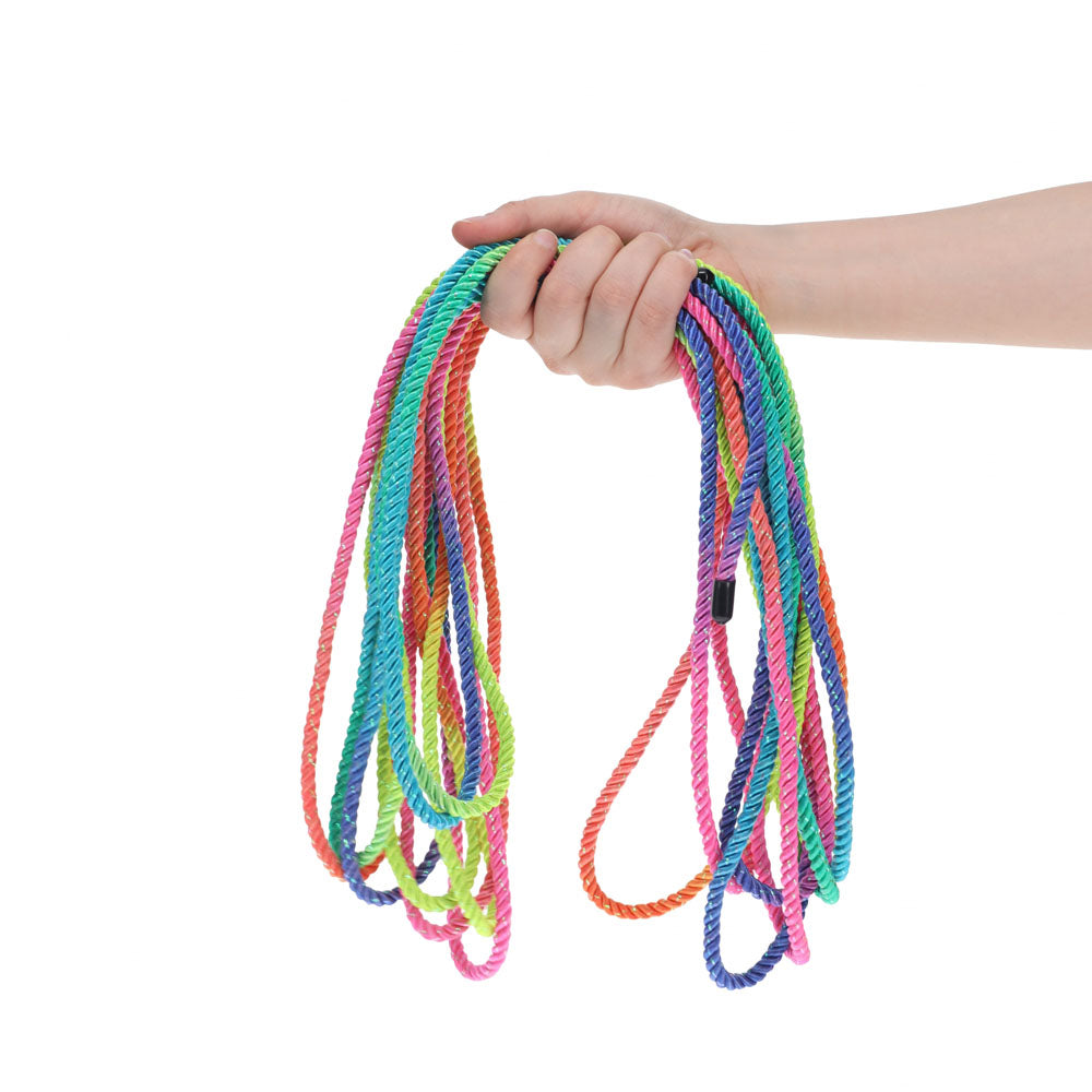 OUCH! Bondage Rope - 10 M - Multicolour 2 - Multicoloured Nylon Bondage Rope - 10 metre Length-OU1058MUL2