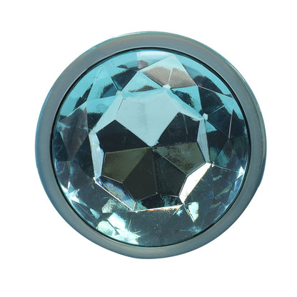 OUCH! Paris Collection - Metal Anal Plug Set - Blue - Metallic Blue Butt Plugs with Gem Bases - Set of 3 Sizes-OU1059BLU