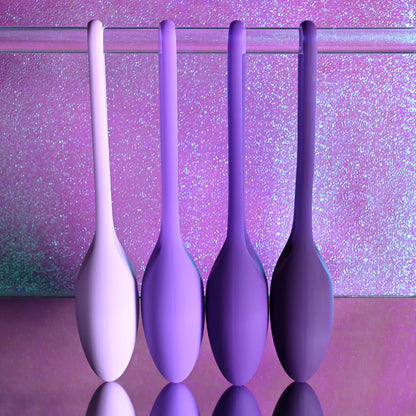 Playboy Pleasure PUT IN WORK - Purple Kegel Ball Set - Set of 4-PB-KB-2444-2