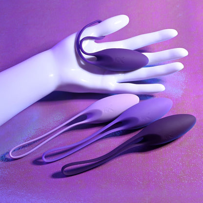 Playboy Pleasure PUT IN WORK - Purple Kegel Ball Set - Set of 4-PB-KB-2444-2