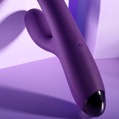 Playboy Pleasure NEW CRUSH - Purple 20.6 cm USB Rechargeable Rabbit Vibrator-PB-RS-6282-2