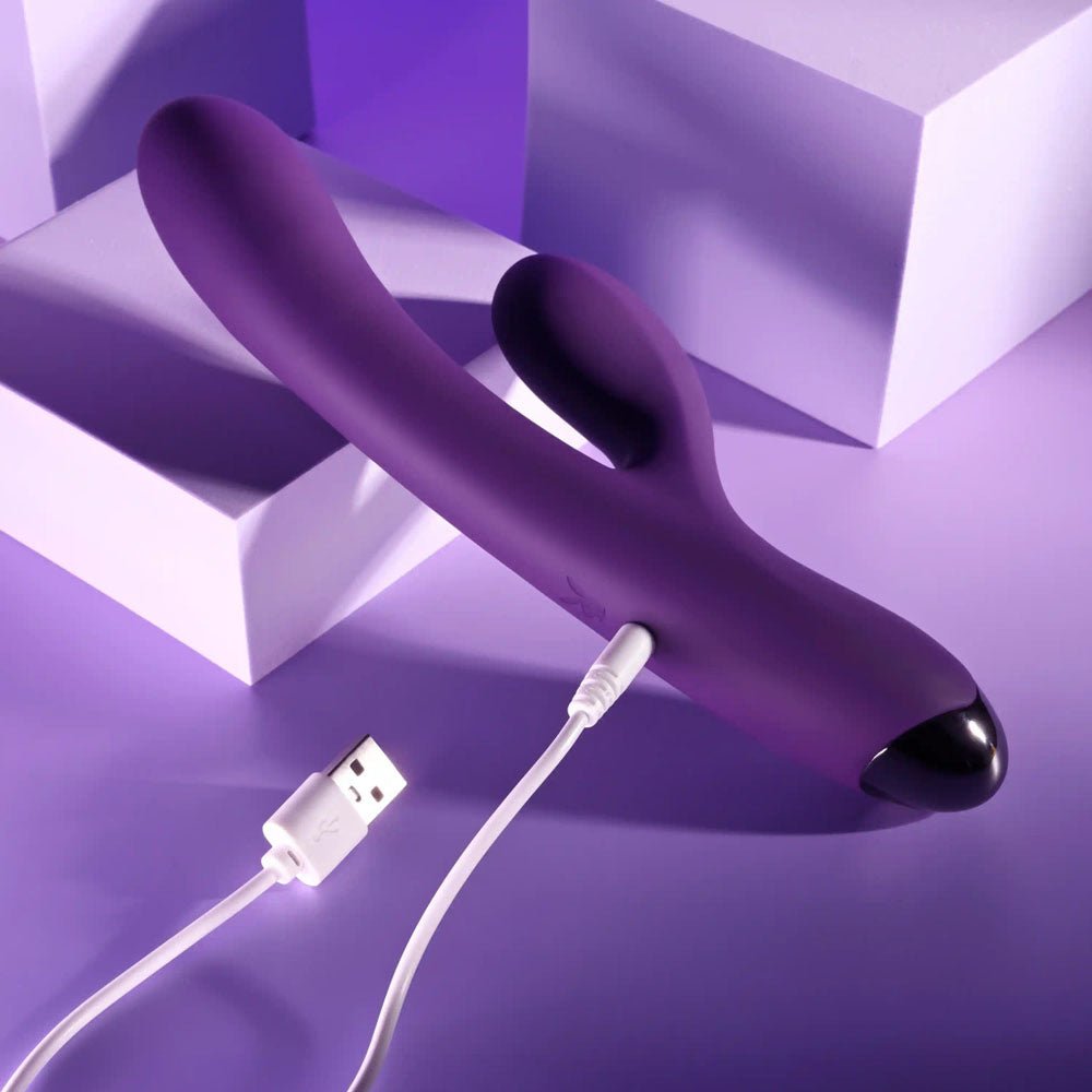 Playboy Pleasure NEW CRUSH - Purple 20.6 cm USB Rechargeable Rabbit Vibrator-PB-RS-6282-2
