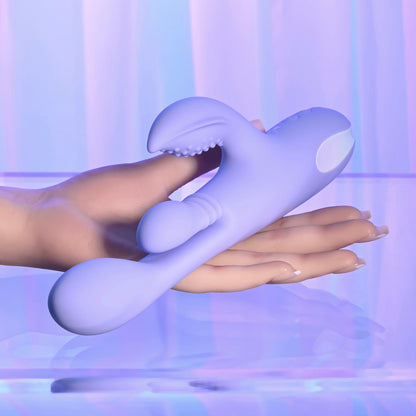 Playboy Pleasure NUBBIN RUBBIN - Purple 24.1 cm USB Rechargeable Thrusting Rabbit Vibrator-PB-RS-6695-2