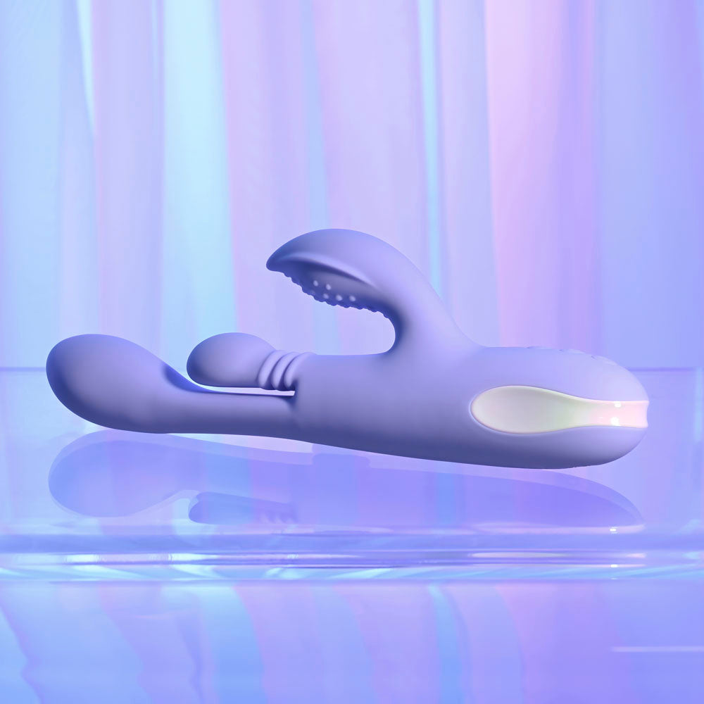 Playboy Pleasure NUBBIN RUBBIN - Purple 24.1 cm USB Rechargeable Thrusting Rabbit Vibrator-PB-RS-6695-2