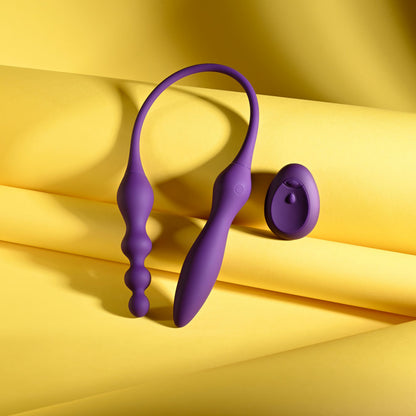 Playboy Pleasure THIS & THAT - Purple 60 cm USB Rechargeable Flexible Dual Ended Vibrator-PB-RS-7005-2
