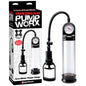 Pump Worx Accu-Meter Power Pump - Clear/Black Penis Pump with Gauge-PD3272-23