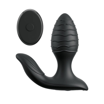 Anal Fantasy Elite Gyro-Milk Pro - Black - Black USB Rechargeable Gyrating Butt Plug-PD4796-23