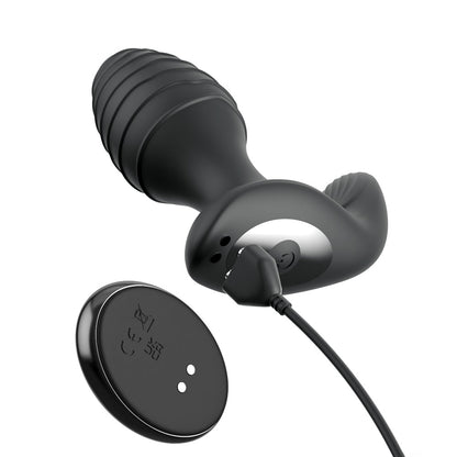 Anal Fantasy Elite Gyro-Milk Pro - Black - Black USB Rechargeable Gyrating Butt Plug-PD4796-23