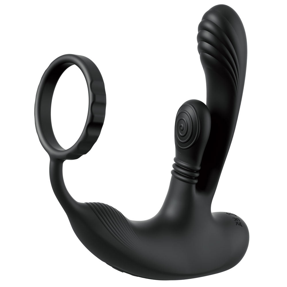 Anal Fantasy Elite Ass-Gasm intiMotion - Black USB Rechargeable Quad Motor Prostate Massager with Remote - PD4798-23