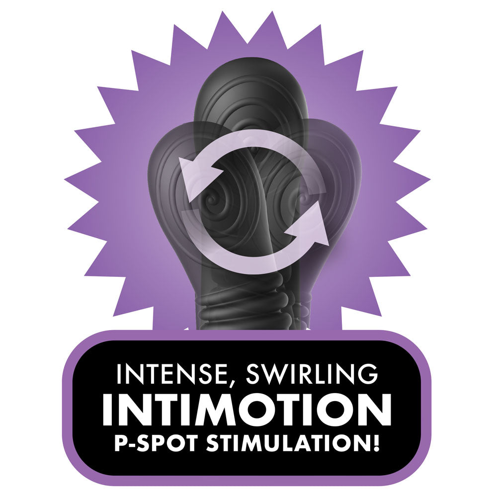 Anal Fantasy Elite Ass-Gasm intiMotion - Black USB Rechargeable Quad Motor Prostate Massager with Remote - PD4798-23