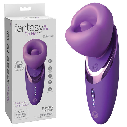 Fantasy For Her Pleasure Sucker - Purple USB Rechargeable Sucking