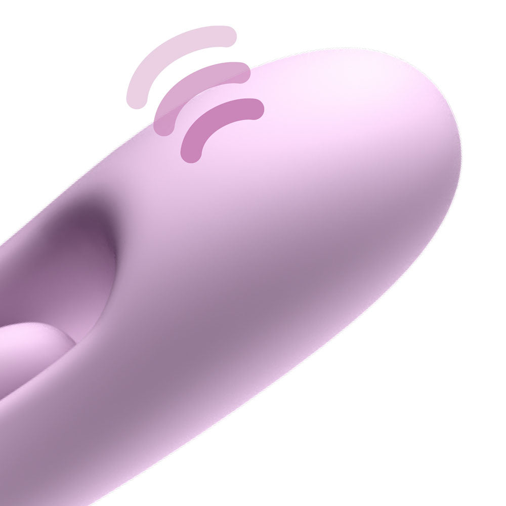 Fantasy For Her G-Touch Pulse Pro - Purple - Purple 23.4 cm USB Rechargeable Rabbit Vibrator with Flicking Shaft and Tip - PD4984-12