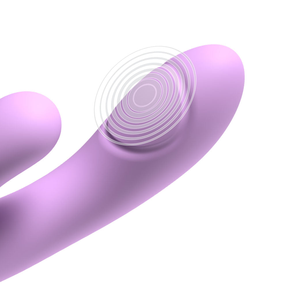 Fantasy For Her intiMotion Flutter Pro - Purple 20.6 cm USB Rechargeable Rabbit Vibrator with Pulsating Tip - PD4985-12