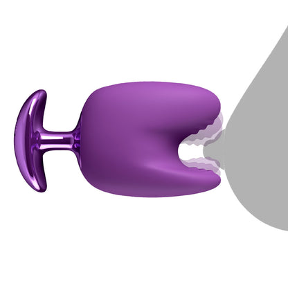Fantasy For Her Luv Bites - Purple - Purple USB Rechargeable Vibrating & Biting Stimulator - PD4987-12