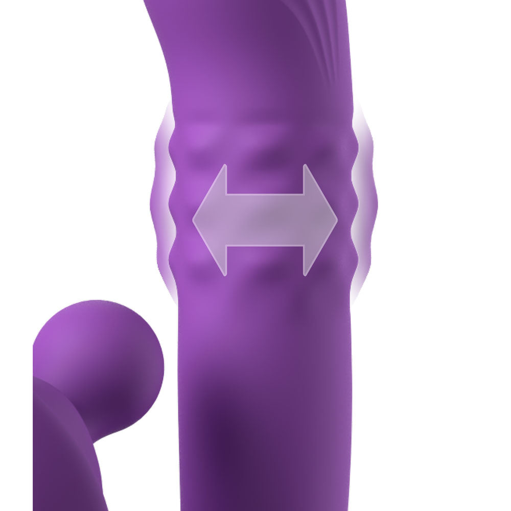 Fantasy For Her Harmoni Pro - Purple - Purple 17.8 cm USB Rechargeable Throbbing Vibrator - PD4990-12