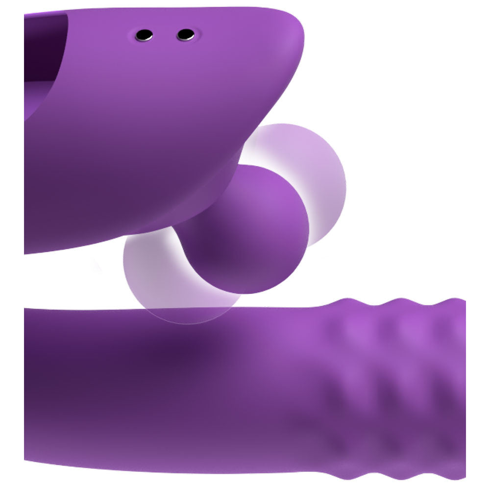 Fantasy For Her Harmoni Pro - Purple - Purple 17.8 cm USB Rechargeable Throbbing Vibrator - PD4990-12