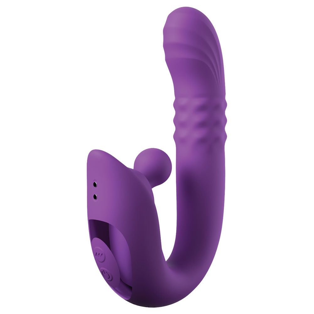 Fantasy For Her Harmoni Pro - Purple - Purple 17.8 cm USB Rechargeable Throbbing Vibrator - PD4990-12