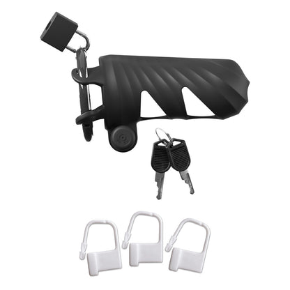 Fantasy C-Ringz Remote-Controlled Vibrating Cock Blocker - Black Vibrating Cock Cage-PD5971-23