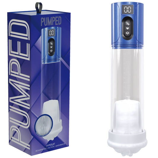 PUMPED HyperLift - Blue - Metallic Blue/Clear USB Rechargeable Auto Pump-PMP067MBL