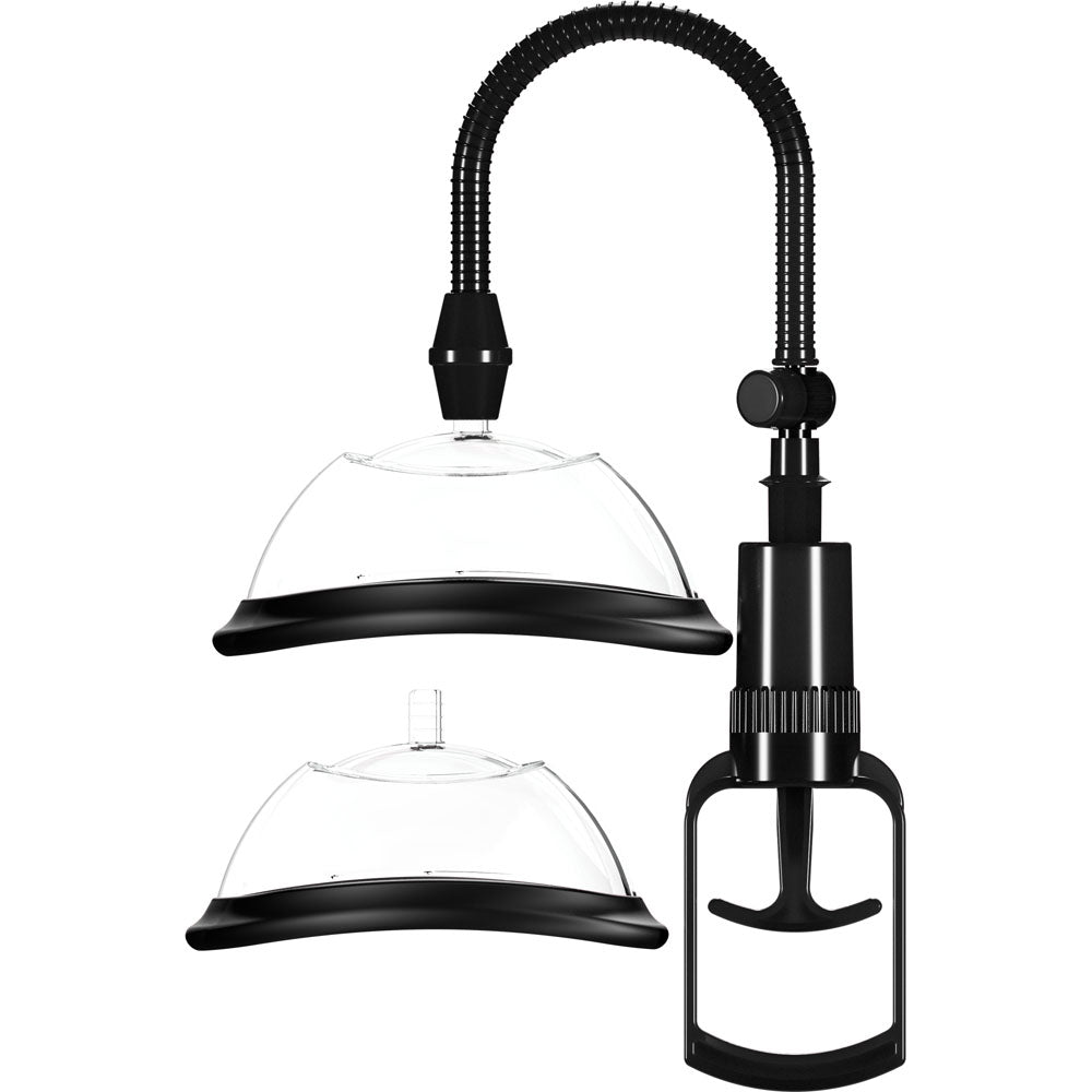 Pumped Vulva Pump - Black - Black Vagina Pump with 2 Cups - PMP069BLK