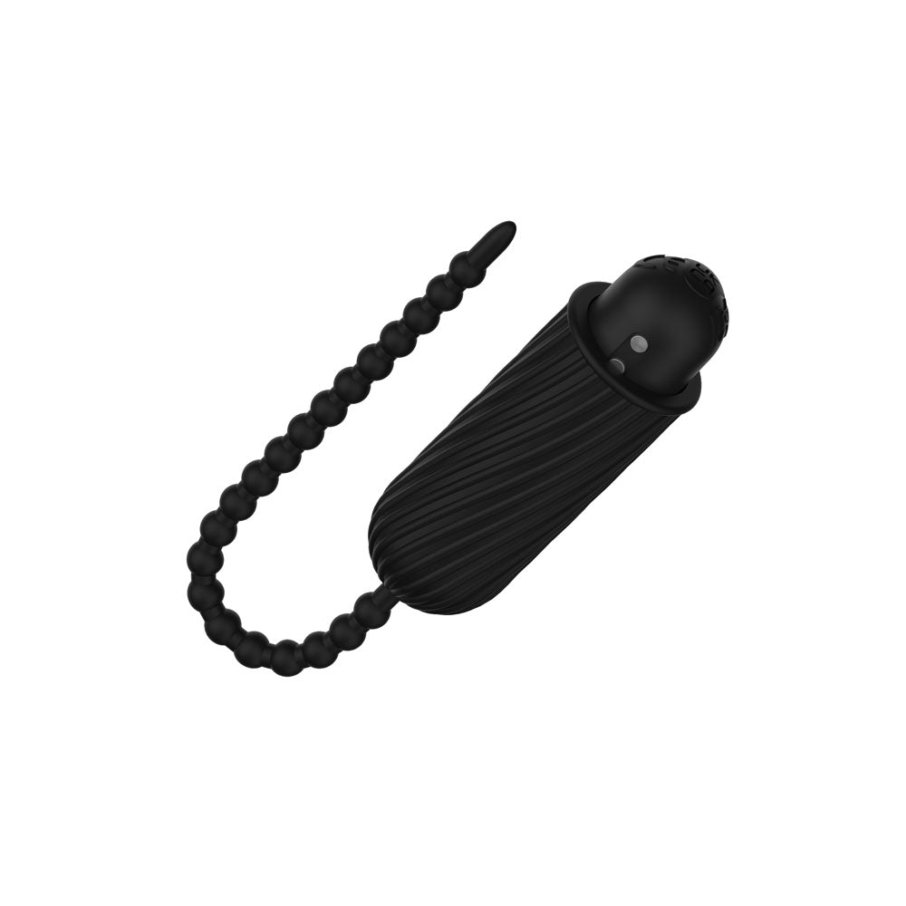 Passion Play Vibrating Silicone Sound - Black USB Rechargeable Vibrating Urethral Sound - PP0029