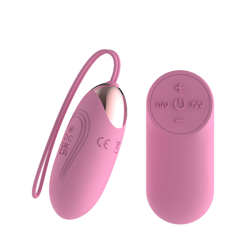 Passion Play Silicone Vibrating Egg - Small - Pink USB Rechargeable Vibrating Egg with Wireless Remote - PP0050