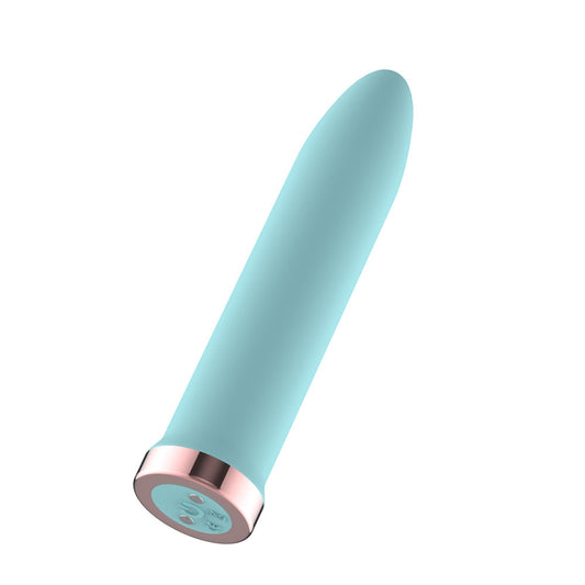 Passion Play Rechargeable Vibrating Bullet - Blue - Blue 9.8 cm USB Rechargeable Bullet - PP0097-3
