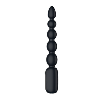 Passion Play Vibrating Anal Beads with LED Screen - Black 23 cm USB Rechargeable Vibrating Anal Beads - PP0175