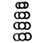 LuvPump ComFit Silicone Rings - Black Silicone Rings - Set of 4 Sizes - R01