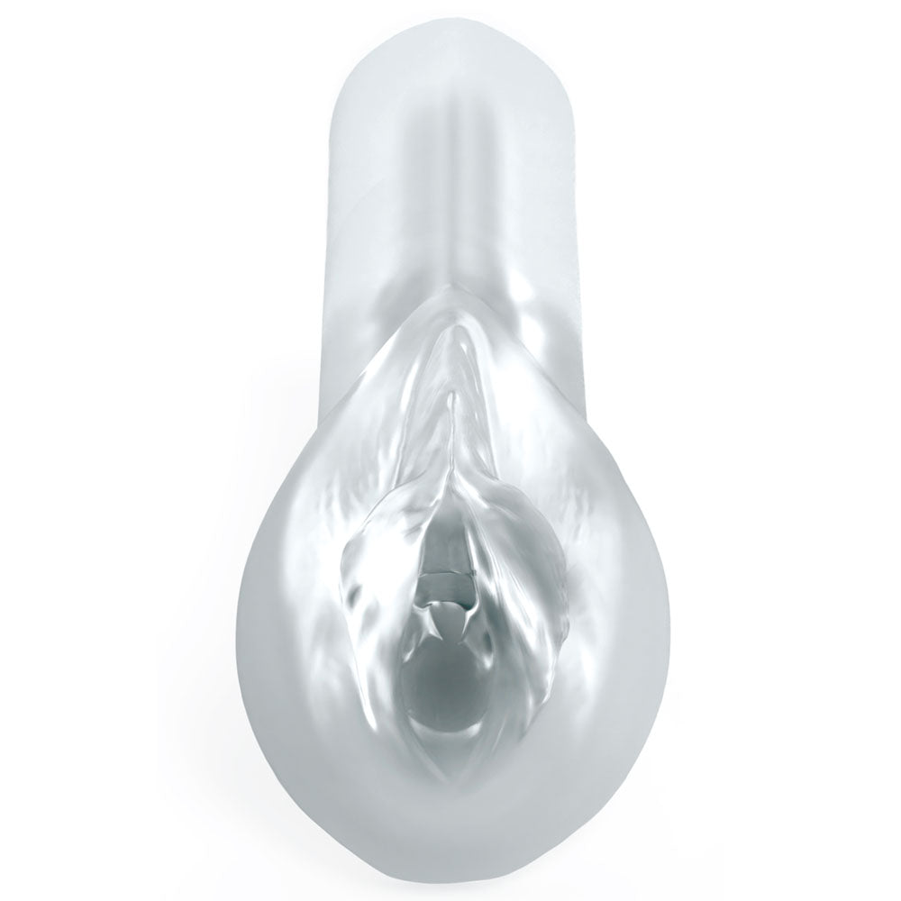 Pipedream Extreme Toyz Self Lubricating Sorority Snatch - Clear - Clear Vagina Stroker - RD422-20