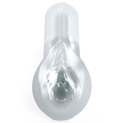 Pipedream Extreme Toyz Self Lubricating Sorority Snatch - Clear - Clear Vagina Stroker - RD422-20