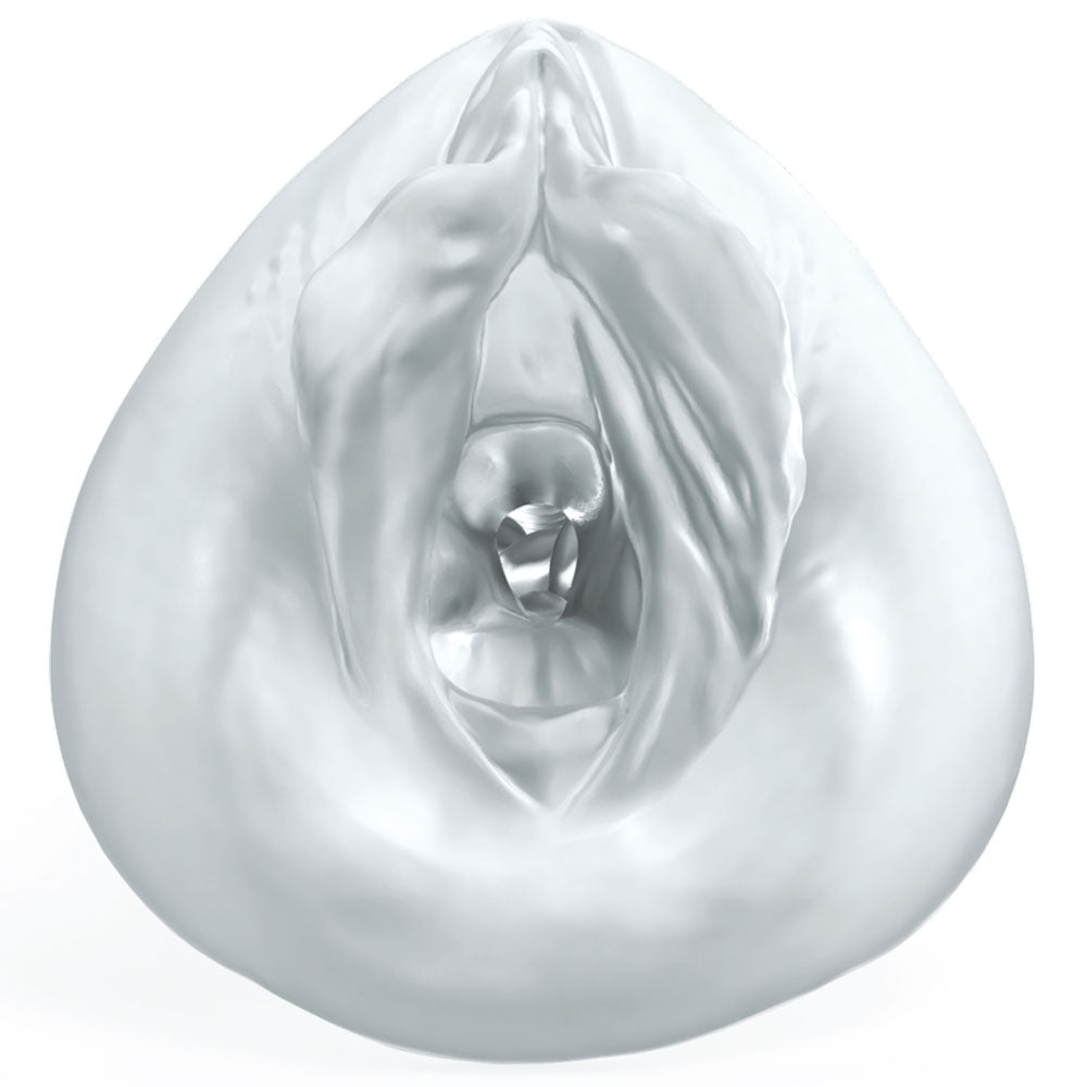 Pipedream Extreme Toyz Self Lubricating Sorority Snatch - Clear - Clear Vagina Stroker - RD422-20